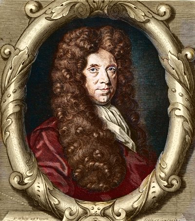 Portrét Neremiah Grew (1641-1721). anglický botanik. od French School
