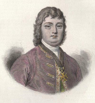 Portrét Nicolase Roze dit le Chevalier Roze (1675-1733), francouzského vojenského a místodržícího, in "Portraits des Hommes Useful". od French School