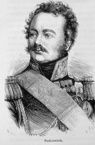 Portrét Paskiewitche (nebo Paskeeviče), ruského maršála (1782 - 1856) - v "" L