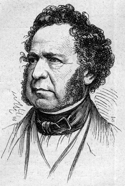 Portrét Paula vévody z Noailles (1802-1885), francouzského historika a akademika. Rytina v „“ Le Monde Illustré““ č. 883 ze 14. března 1874. od French School