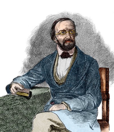 Portrét Petera Gustava Dirichleta (1805-1859), německého matematika. 19. století. od French School