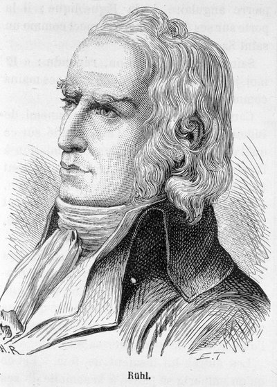Portrét Philippe Jacquese Ruhla (1737-1795), francouzského politika - v „“L’Histoire de France““ od Henriho Martina od French School