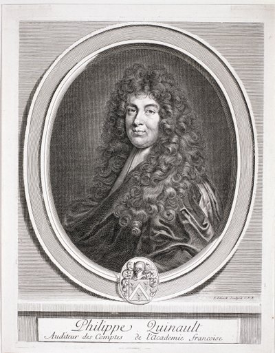 Portrét Philippa Quinaulta (1635-88) od French School