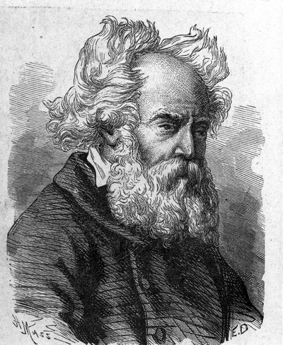 Portrét Pierre-Louis-Frederic (Pierre Louis Frederic) Sauvage (1785-1857), francouzský vynálezce šroubovice - v „Album de la Science; věhlasní vědci; Grandes disouvertes“““ 1896. od French School