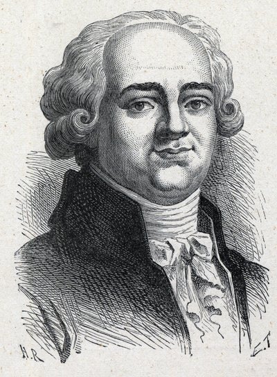 Portrét Pierra Louise Manuela, francouzského politika (1751-1793), zástupce Seiny na Národním shromáždění. Rytina z roku 1889. Soukromá sbírka. od French School