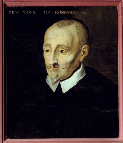 Portrét Pierra de Ronsarda (1524-1585), francouzského básníka, anonymního malířství 18. století. Muzeum Blois. od French School
