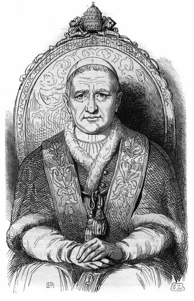 Portrét papeže Gregoire XVI (Bartolomeo Alberto Cappellari Pape pod jménem Gregorius XVI nebo Gregorio XVI od French School