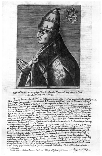 Portrét papeže Jana XXII. (1244-1334) od French School