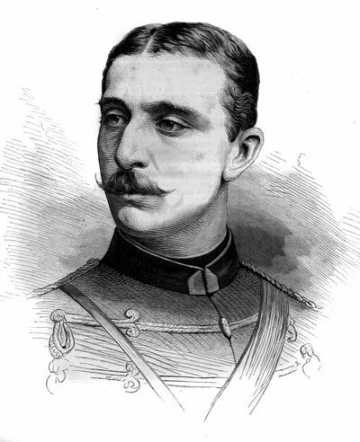 Portrét prince Evžena Ludvíka Napoleona, známého jako „Imperiální princ“, syna Napoleona III. (1856-1879). Rytina v „“ Le Monde Illustré““ č. 1161 z 28. června od French School