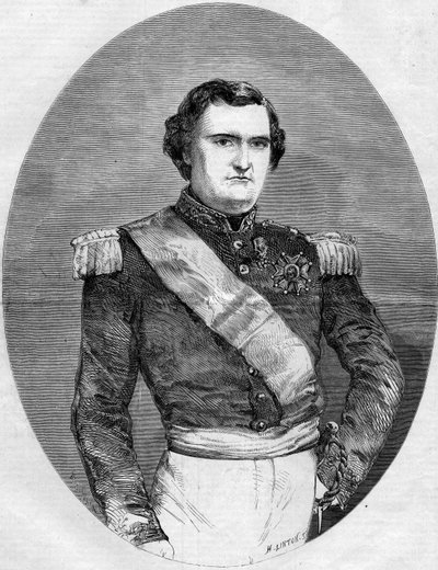 Portrét prince Napoleona Josepha Charlese Paula Bonaparte (1822-1891). Rytina v „“ Le Monde Illustré““ č. 94 z 29. ledna 1859. od French School