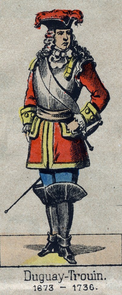 Portrét René Duguay Trouin (Duguay-Trouin) (Rene Trouin du Gue dit) (1673-1736) francouzský námořník. Obrázek Epinal z konce 19. století. od French School