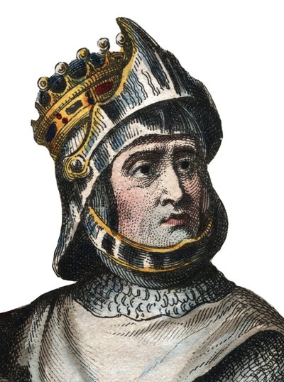 Portrét Roberta de Hauteville známého jako Guiscard (1015-1085), vévoda z Apulie a Kalábrie. od French School