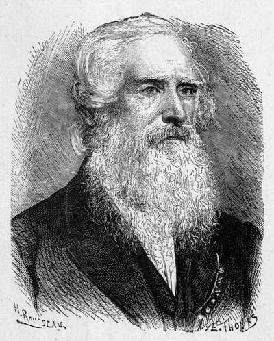 Portrét Samuela Morse (1791 - 1872), amerického malíře a fyzika - v „“ Album of Science; věhlasní vědci; Velké objevy “”” 1896. od French School