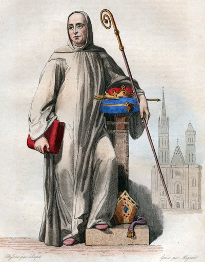Portrét Sugera (abbe Suger) (1081-1151), francouzský opat a historik. od French School