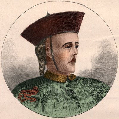 Portrét Guangxu, císaře Číny (1871-1908). od French School