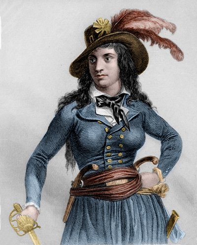 Portrét Theroigne de Mericourt (1762-1817), francouzského revolucionáře. od French School