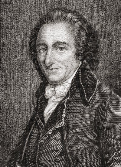 Portrét Thomase Painea (1737-1809) (rytina) od French School