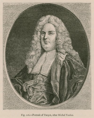 Portrét Turgota podle Michela Vanloo od French School