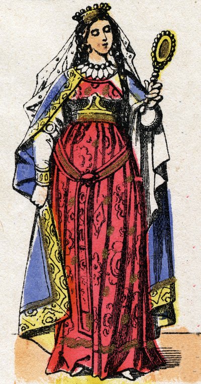 Portrét Ultrogothe (zemřel po 566-567) královny Francie a manželka Childeberta 1. od French School