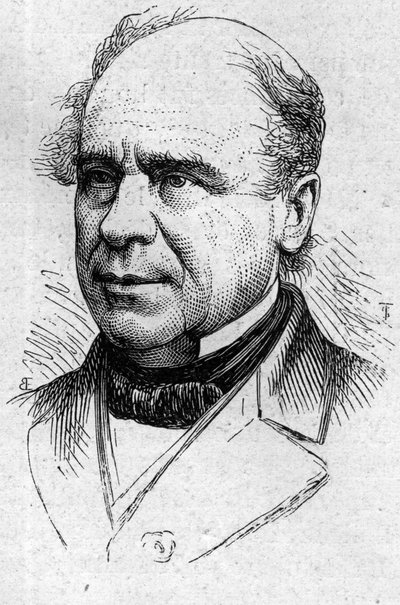 Portrét Ustazade Silvestre de Sacy (1801-1879), francouzský literární kritik a akademik. Rytina v „“ Le Monde Illustré““ č. 883 ze 14. března 1874. od French School