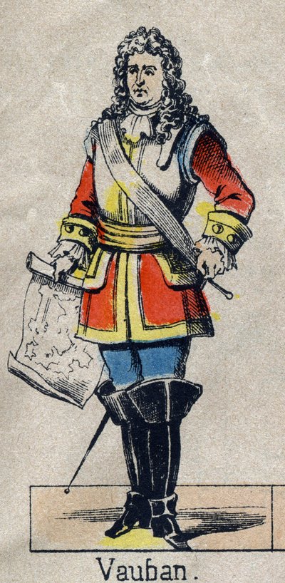 Portrét Vaubana Sebastiena Prestreho (1633-1707), marechala z Francie. Obrázek Epinal z konce 19. století. Soukromá sbírka. od French School