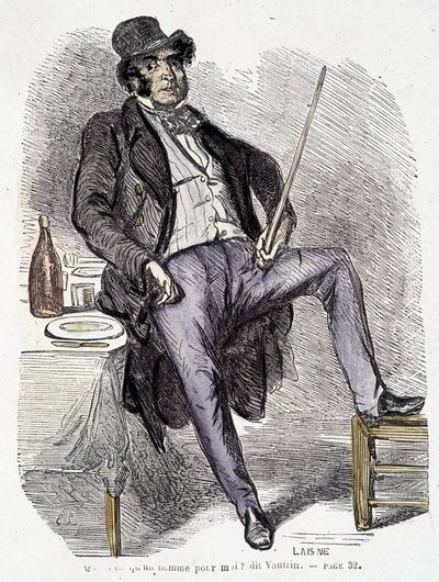 Portrét Vautrina (postava inspirovaná Vidocqem) - v Balzacově knize "Nádhera a utrpení kurtizán". od French School