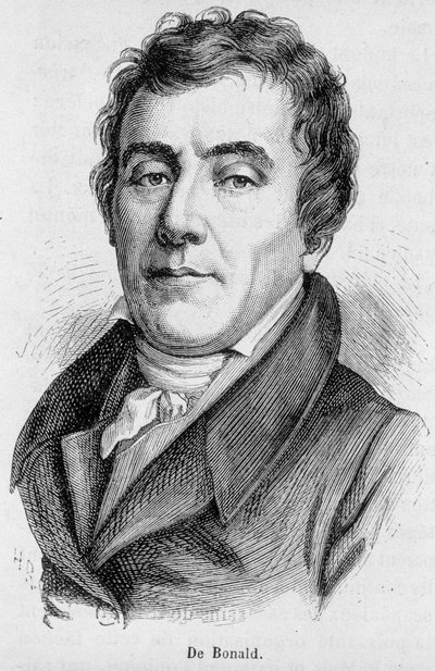 Portrét vikomta Louise de Bonalda (1754 - 1840), francouzského politického spisovatele - v „L