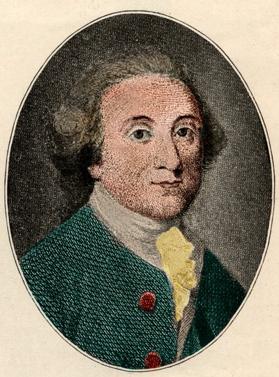 Portrét Williama Whiteheada (anglický básník) (1715-1785). od French School