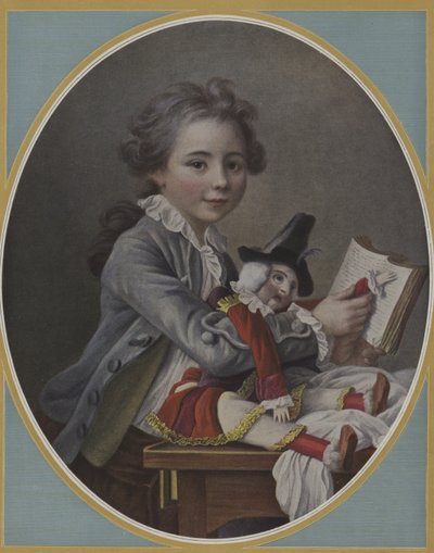 Portrét dítěte (barevné lito) od French School