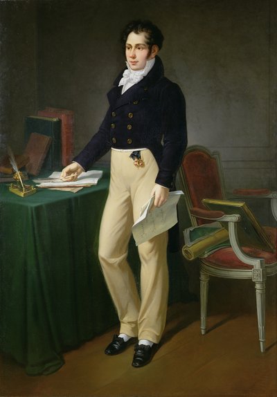 Portrét mladého muže držícího Journal des Sourds-Muets et Bleugles, cca 1830-40 od French School