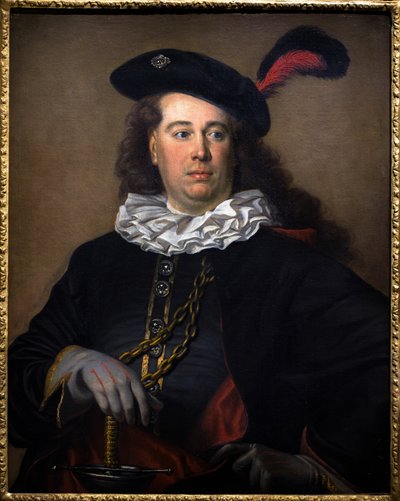 Portrét herce nebo muže v maškarním kostýmu, kolem roku 1785 od French School