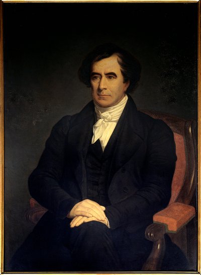 Portrét fyzika Francoise Araga (1786-1833), astronoma a politika, ministra námořnictva a války v roce 1848. Anonymní obraz 19. století. Paříž, Musee De L