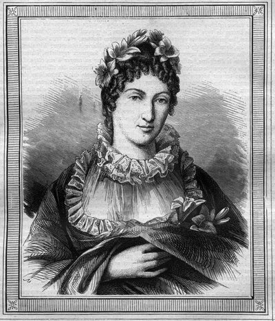 Portrét vévodkyně z Angouleme Marie Therese Charlotte z Francie známé jako Madame Royale (1778-1851) rytina v „Histoire des Papes-Kings-Queen a císaři v průběhu staletí““ od Maurice Lachatre od French School