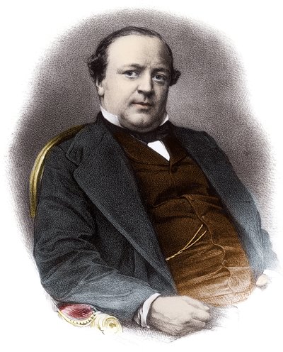 Portrét francouzského právníka Charlese Alexandra Lachauda (1818-1882) - Rytina 19. století Soukromá sbírka od French School