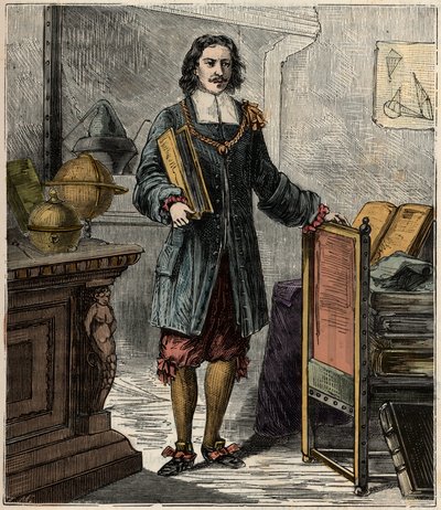 Portrét německého inženýra a fyzika Otto von Guericke (1602-1686) - Portrét Otto von Guericke (Otto de Guericke od French School