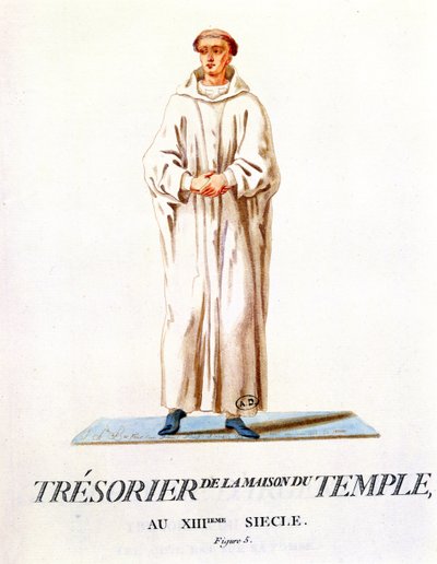 Portrét pokladníka domu chrámu, 1786 (wc na papíře) od French School