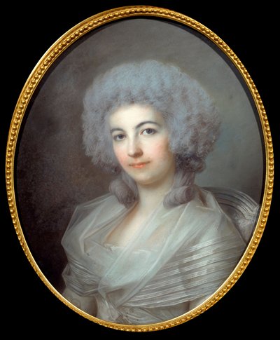 Portrét manželky Pierra Choderlose de Laclos Malba pastelem francouzské školy 18. století. Slunce. 0,55x0,45 m Muzeum Pikardie v Amiens od French School