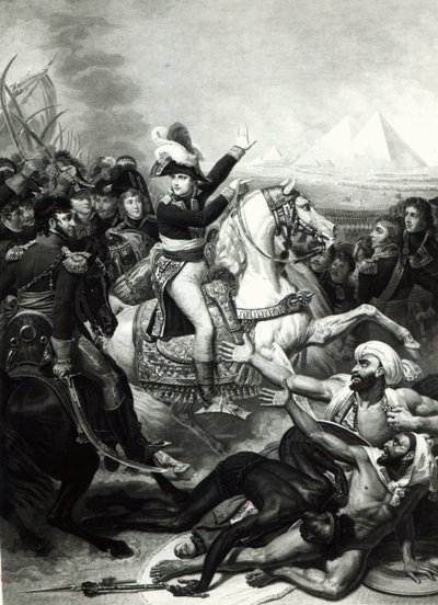 Zobrazení Napoleona jako dobyvatelského hrdiny v Egyptě od French School