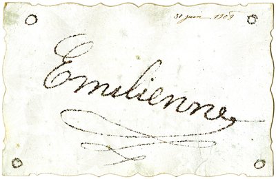 Pohlednice: Emilienne, ze dne 30. června od French School