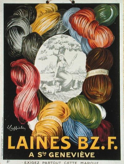 Reklamní plakát "BZ. F." (barevná litografie) od French School