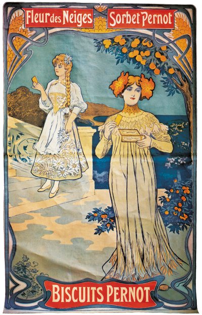 Plakát propagující sušenky Pernod, 1897 od French School