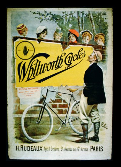 Plakátová reklama Whitworth Cycles, Paříž od French School