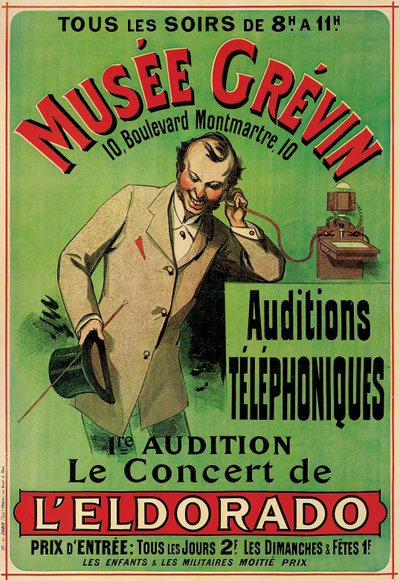 Plakát propagující koncert v muzeu Grevin v Paříži od French School