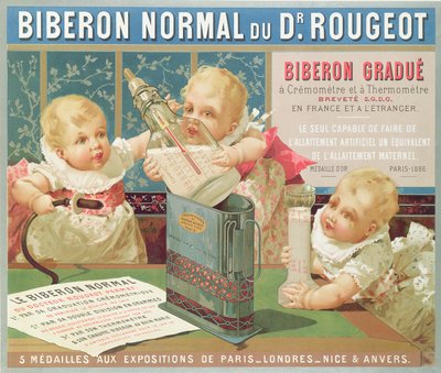 Plakát propagující odměrnou láhev navrženou Dr. Rougeotem, 1887 od French School