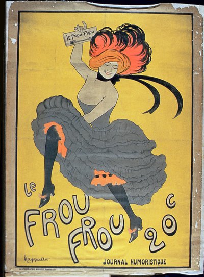 Plakát pro humoristické noviny "Le Frou Frou" (barevná litografie) od French School