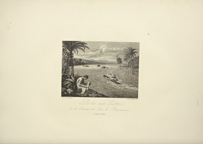 Odeslání dopisů v provincii Jaen de Bracamoros, ilustrace z „Pohledy na Kordillery a památky domorodých národů Ameriky“ od Alexandra von Humboldta a Aime Bonpland od French School
