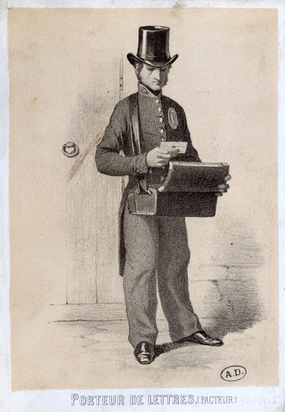 Listonoš, kolem roku 1865 od French School