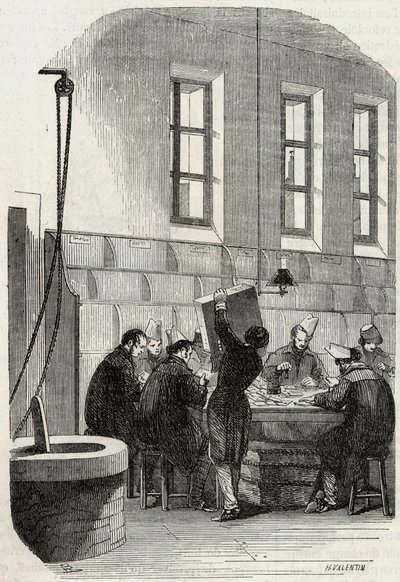 Příspěvky: Třídění dopisů pro ministerstva a zahraničí - rytina v „Tableau-de-Paris“ od Edmonda Texiera 1852 od French School