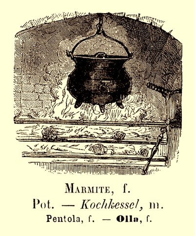 Ilustrace hrnce z Album Vocabulaire, c.1880 od French School
