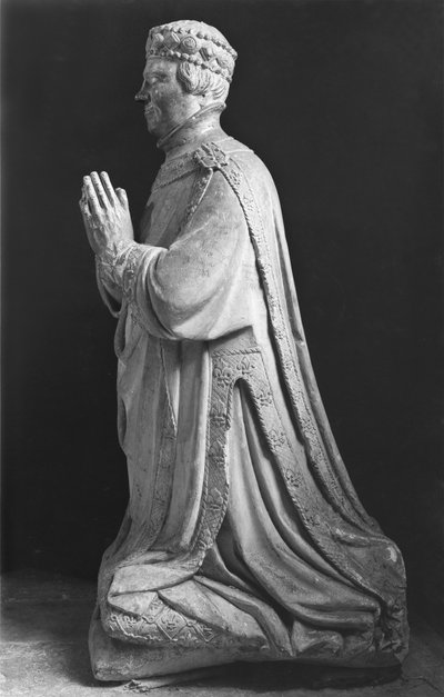 Modlící se klečící postava vévody Jean de Berry (1340-1416) hraběte z Poitiers, 15.-18. od French School